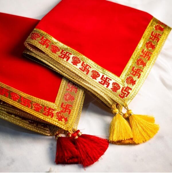Premium Red Velvet Pooja Aasan Cloth