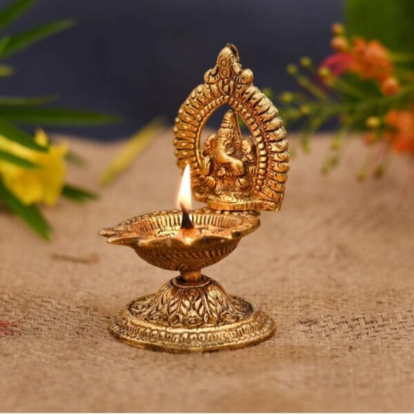 Ganesha Diya Oil Lamp - Diwali Diya - Image 2