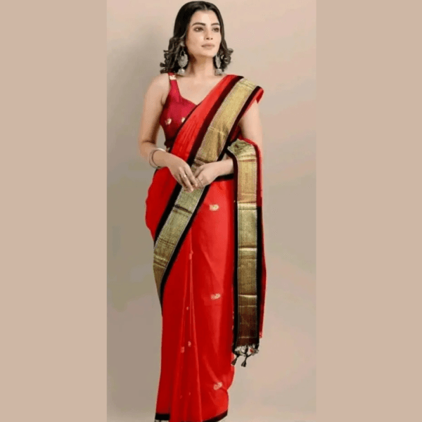Women's Banarasi Soft Cotton Silk Saree