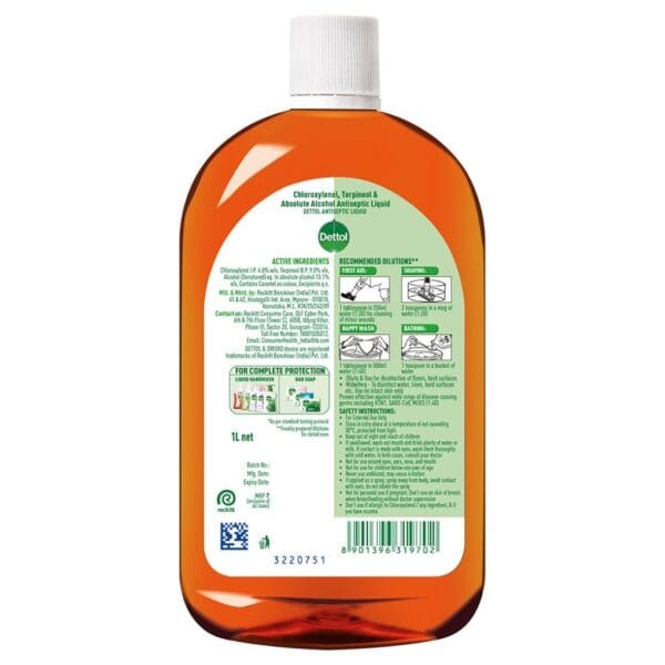 Dettol Antiseptic Liquid for First Aid, 1 Litre - Image 3