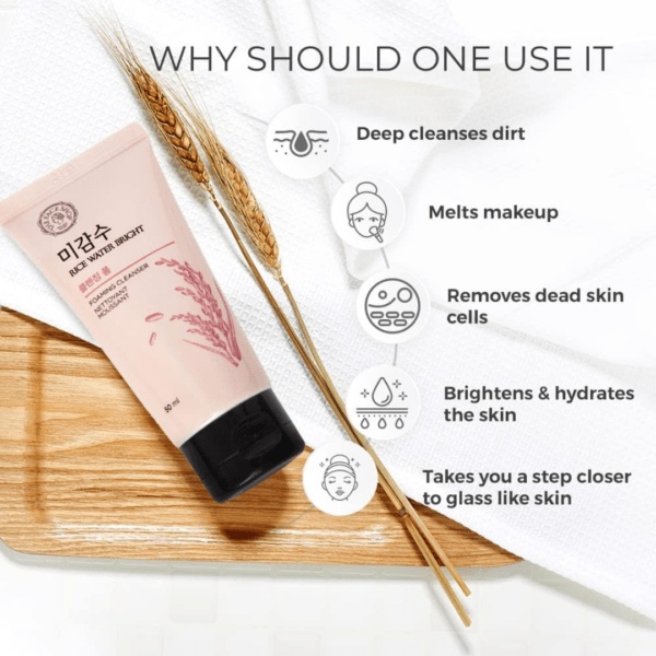 Rice Water Bright Foaming Face Wash - Image 3