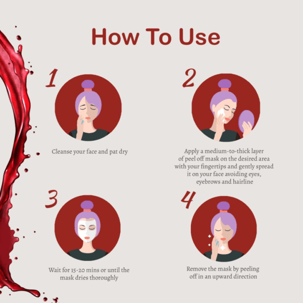 Red Wine Peel off mask - Image 3