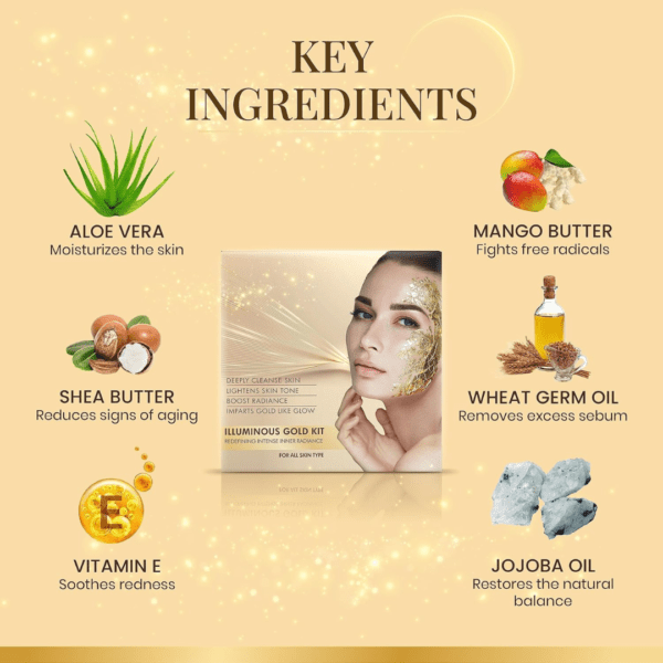 Illuminous Gold Facial Kit - Image 2